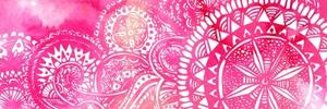 Obraz Mandala ružový akvarel - 120x40