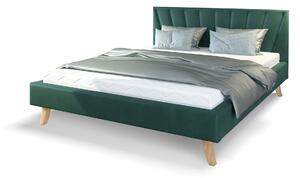 GM Čalúnená manželská posteľ Heaven - zelená Rozmer: 160x200