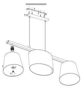 Eglo 98587 - Luster na lanku ALMEIDA 3xE14/25W/230V