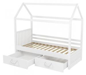 Detská posteľ domček 80x180 NEBRA - biela