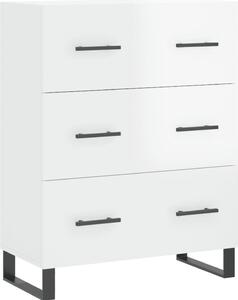Komoda lesklá biela 69,5x34x90 cm spracované drevo