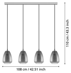Eglo 98616 - Luster na lanku ALOBRASE 4xE27/40W/230V