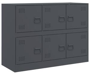 Komoda antracitová 99x39x73 cm oceľ