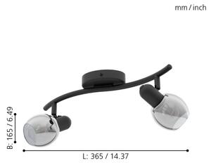 Eglo 98625 - Bodové svietidlo POLLICA 2xE14/28W/230V