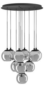 Eglo 98654 - Luster na lanku ARISCANI 10xE27/40W/230V čierna/lesklý chróm