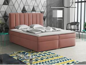 Kontinentálna manželská posteľ 160x200 TARNEWITZ 1 - ružová + topper ZDARMA