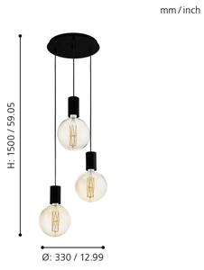 Eglo 98663 - Luster na lanku POZUETA 3xE27/40W/230V