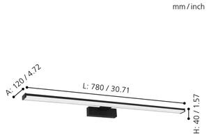 Eglo 98677 - LED Kúpeľňové osvetlenie zrkadla PANDELLA 1 LED/14W/230V IP44