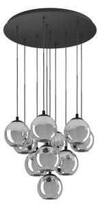 Eglo 98654 - Luster na lanku ARISCANI 10xE27/40W/230V čierna/lesklý chróm