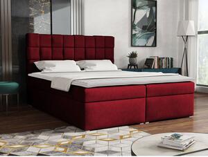 Kontinentálna manželská posteľ 140x200 WARNOW 1 - červená + topper ZDARMA