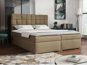 Kontinentálna manželská posteľ 140x200 WARNOW 1 - svetlá hnedá + topper ZDARMA
