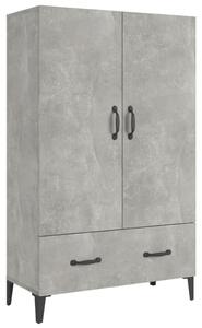 Komoda betónovo sivá 70x31x115 cm spracované drevo