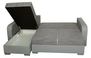 Rozkladacia rohová sedacia súprava FELDE - šedá ekokoža / šedá