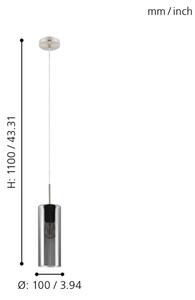 Eglo 98694 - Luster na lanku SELVINO 1xE27/15W/230V