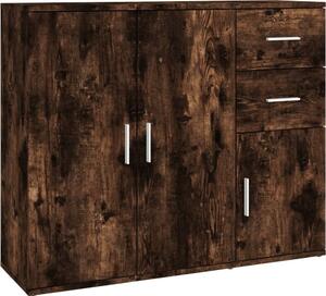 Komoda dymový dub 91x29,5x75 cm spracované drevo