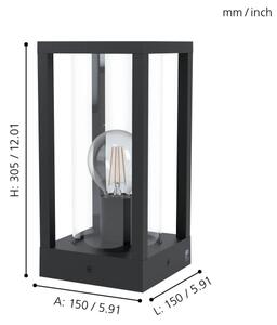 Eglo 98714 - Vonkajšia lampa CASCINETTA 1xE27/40W/230V IP54