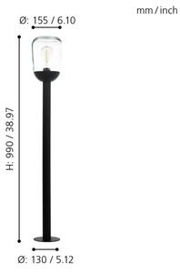 Eglo 98703 - Vonkajšia lampa DONATORI 1xE27/60W/230V IP44