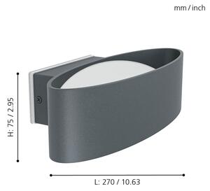 Eglo 98711 - LED Vonkajšie nástenné svietidlo CHINOA LED/10W/230V IP44