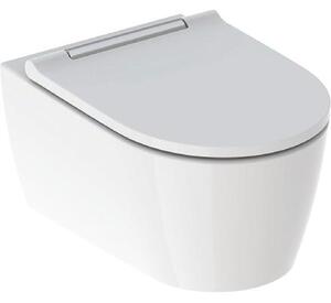 Geberit ONE - Závesné WC s doskou SoftClose, TurboFlush, KeraTect, biela/chróm 500.202.01.1
