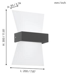 Eglo 98717 - LED Vonkajšie nástenné svietidlo ALBENZA LED/4,8W/230V IP44