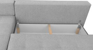 Rohová sedacia súprava AUMA - svetlá šedá, ľavý roh
