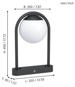 Eglo 98732 - Vonkajšia lampa VECCHIA 1xE27/28W/230V IP44