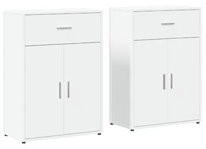 Komody 2 ks biele 60x30x84 cm kompozitné drevo