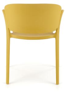Horčicová plastová stolička K491