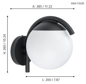 Eglo 98731 - Vonkajšie nástenné svietidlo VECCHIA 1xE27/28W/230V IP44