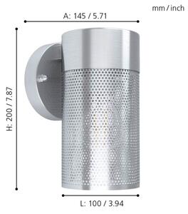 Eglo 98741 - Vonkajšie nástenné svietidlo FANTECOLO 1xE27/28W/230V
