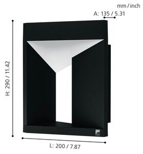 Eglo 98748 - Vonkajšie nástenné LED svietidlo NEMBRO LED/10W/230V IP54