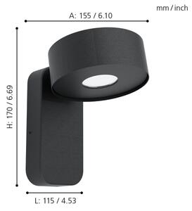 Eglo 98737 - LED Vonkajšie nástenné svietidlo PALOSCO LED/6W/230V IP44