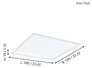 Eglo 98766-LED RGBW Stmievateľné svietidlo SALOBRENA-B LED/32,5W/230V 60x60 cm +DO