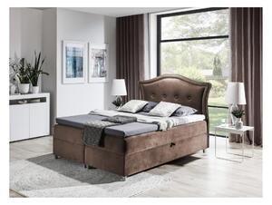 Elegantná rustikálna posteľ Bradley 200x200, hnedá