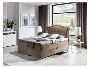 Elegantná rustikálna posteľ Bradley 200x200, svetlo hnedá