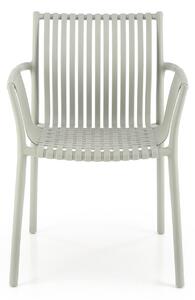Sivá plastová stolička K492