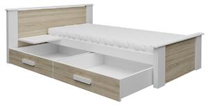 Detská posteľ s úložným priestorom 80x180 POLCH PLUS - biela / šedá