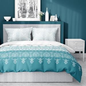 Bavlnená posteľná bielizeň s krásnym tyrksovým vzorom Tyrkysová