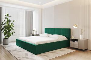 Čalúnená manželská posteľ FRIDA - 180x200, zelená