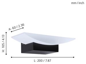 Eglo 98888 - LED Nástenné svietidlo METRASS LED/5,6W/230V