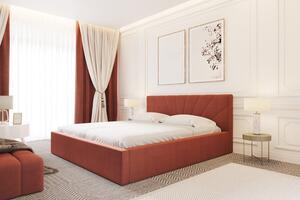Čalúnená posteľ s úložným priestorom KATALIA - 160x200, ružová