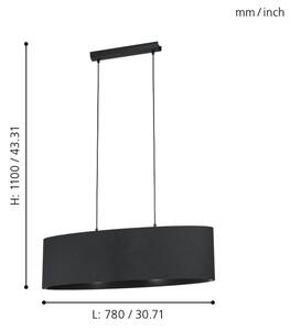 Eglo 99044 - Luster na lanku MASERLO 2xE27/40W/230V