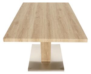 KONDELA Jedálenský stôl,svetlý dub, 160x90 cm, HESTON