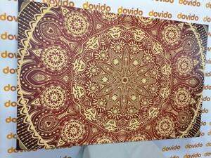 Obraz okrasná Mandala s krajkou v bordovej farbe - 60x40