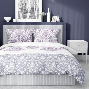 Bavlnená posteľná bielizeň s úžasným fialovým vzorom Fialová