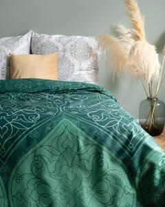 Bavlnená posteľná bielizeň s úžasným zeleným vzorom Zelená