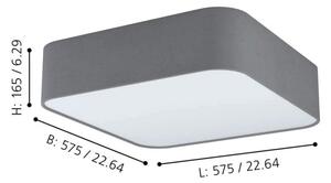 Eglo 99092 - Stropné svietidlo PASTERI SQUARE 5xE27/25W/230V