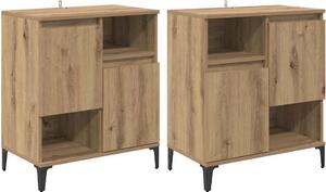 Komody 2 pcs Remeselný dub 60 x 35 x 70 cm Kompozitné drevo
