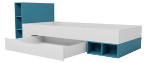 Nábytok do detskej izby s posteľou 90x200 HARKA 4 - biely / modrý