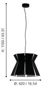 Eglo 99081 - Luster na lanku VALECROSIA 1xE27/40W/230V